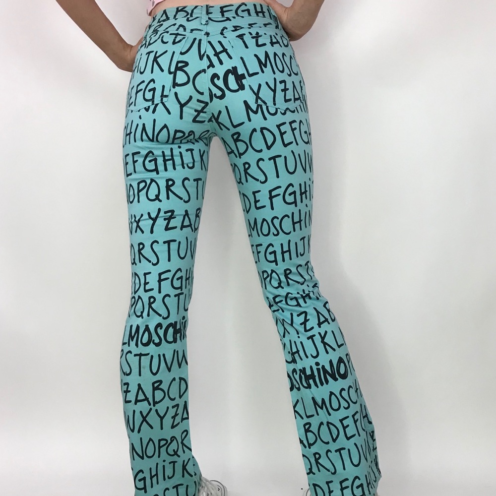 💙Moschino Alphabet Turquoise Jeans💙